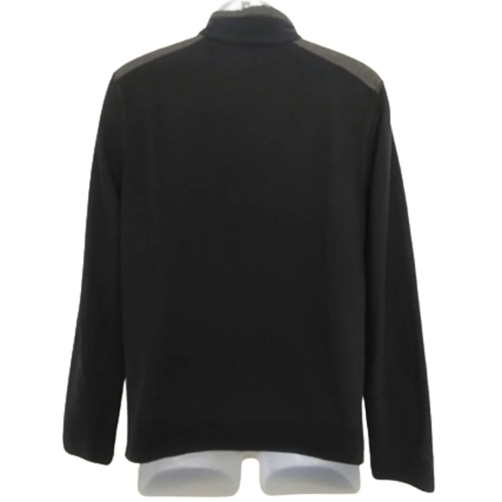 Banana Republic Blue & Gray Partial Zip Down Neckline Long Sleeve Sweater Top